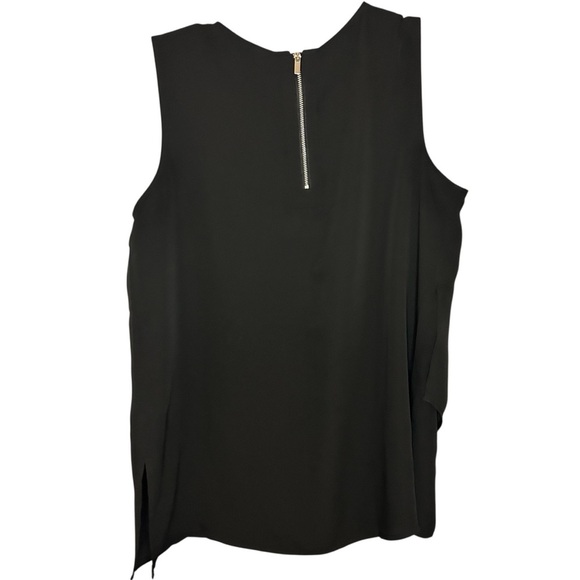 Chico’s Black Classic Shell Tank Top Zip Back Size 1 Medium - Picture 3 of 11